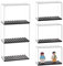 OLYCRAFT 6 Stück Stapelbare Minifiguren-Vitrine 9.6x4.8x6.9cm Aufbewahrung Für Minifiguren Zur Sammlung Kunststoff-Vitrine Für Minifiguren Mit Schwarzem Sockel Transparente Vitrine Für Minifiguren