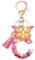 Vorysum Porte-clés rose avec lettre porte-clés fille initiale cadeau femmes porte-clés papillon décorer pour sac Sac à dos porte-clef gland or porte-clef femme