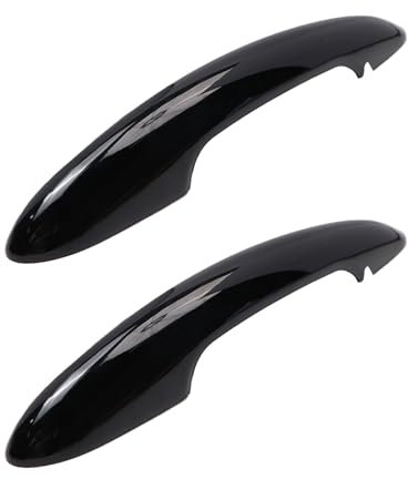 YananAC Türschnalle Exterior Türgriff Abdeckung Protector Schwarz links und rechts 7434537 für Mini Cooper F56 F57 Auto Türdrücker Schutzhülle ohne Loch 7317633