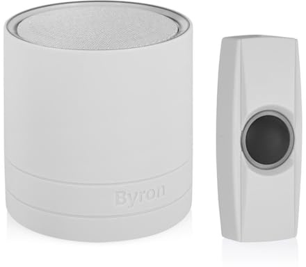 Byron DBY-24111 WIRELESS DOOR CHIME WHITE SET 200M