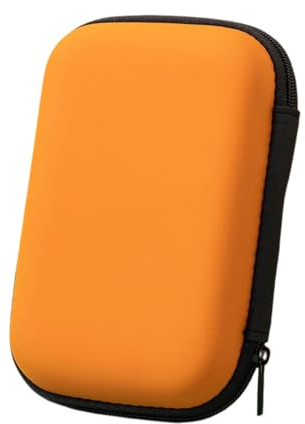 Coque pour disque dur externe Sac Disque Dur pour 2.5'' disque dur Portable HDD SSD Étui case Compartiments Intérieurs avec Proche Filet Disque dur Protection Sac Antichoc Rigide Coque, couleur orange