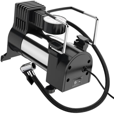 ferater Portable Electric Tire Inflator Pump: Multifunction Vehicle Air Pump with 12V Compressor for Small Vehicles Easy Install Easy to Use