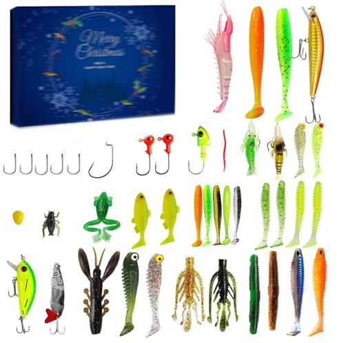 Adventskalender für Männer 2024 Fischer Adventskalender 2024 Herren Adventskalender Fischerei 2024 Adventskalender für Angelausrüstung für Kinder Fischer