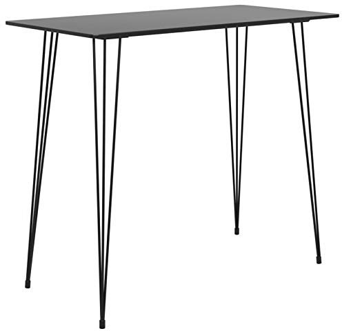 ShGaxin Table haute de cuisine noire 120 x 60 x 105 cm, table d'entrée, meuble de cuisine, table console, bar 248143