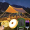 Koytoy Solar Camping Lichterkette Aufrollbar, outdoor Lichterkette Außen 10M, camping geschenke, USB Aufladung, solarlichterkette außen wetterfest, Tragbare Campinglampe für Garten, Wandern, Hofdeko