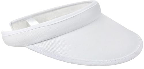 ZYWQ Sun Visor Hat Sports, Sun Visor Hats Women Men Clip On Wide Brim Visors Hat Outdoor Sports Golf Beach Travel Tennis Caps(White)