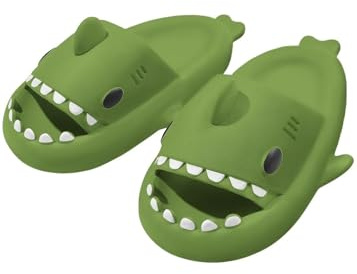 corimori Hai Badeschuhe, Haifisch Badeschlappen rutschfest, schnell trocknend, bequem mit Haifisch-Design (Gr. 34–43)