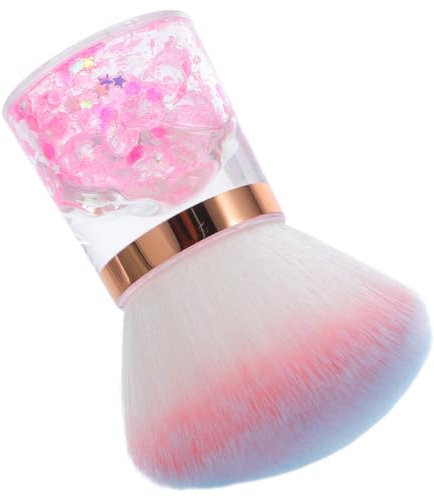LIFKOME Flower Shaped Nail Dusting Brush Portable Soft Powder Brush for Acrylic Nail Cleaning Manicure Pedicure Tool Sensitive Skin Friendly Efficient Dust Removal