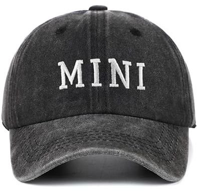 AMateschitz Baseballmütze Mama Daddy und Mini Unisex Vintage Basecap Eltern-Kind Baseballkappen Mütze für Mama und Vater Classic Baumwolle Baseball Cap Verstellbarer Trucker Cap Kinder Schwarz