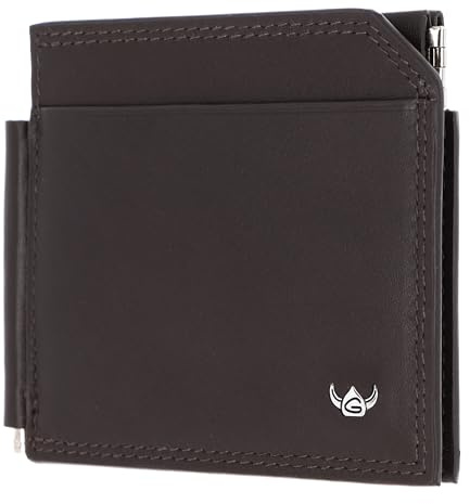 Golden Head Leder Kartenhalter Geldklammer Polo Clip-Scheintasche 1960 Dunkelbraun