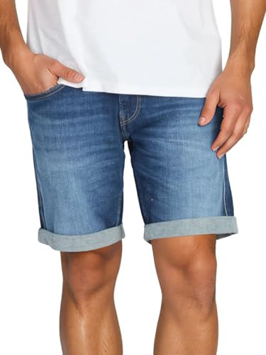 Replay Jeans Shorts Herren Stretch Kurz Slim Fit New Anbass Kurze Hosen | Bermuda Shorts Sommer Denim Einfarbig Blau Schwarz 30 31 32 33 34 36 38 40 42
