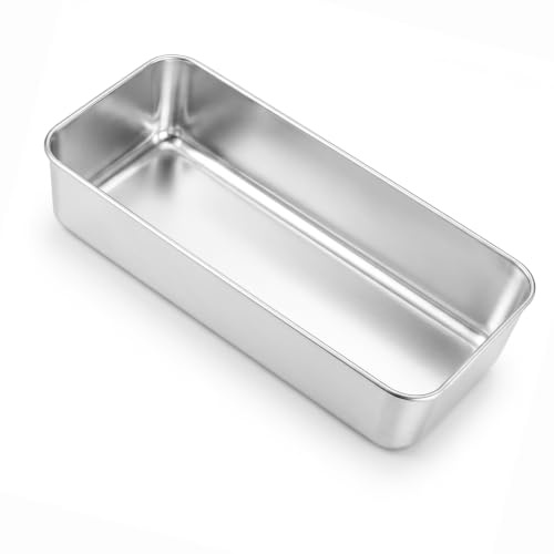 TEAMFAR Kastenform 31,5cm, Edelstahl Groß Brotbackform Kuchen | Rechteckig Königskuchenform, Brotform Backform für Kuchen Toast Brote, Hochglanzpoliert, Gesund & Robust, Spülmaschinenfest
