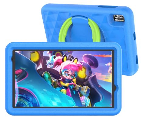 VASOUN Android Tablet 8 Zoll Tablet,16GB RAM 64GB ROM,Qcta-Core Prozessor,1280 * 800 LCD,5000mAh Batterie,2MP + 8MP Pixel,2.4G/5GWiFi, Bluetooth, Blau