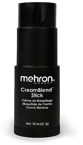 Mehron Make-up CreamBlend Stick | Gesichtsbemalung, Körperbemalung und Grundierungscreme-Make-up | Körperfarbe Stift (Black)