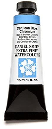 Daniel Smith Extra Fine Watercolor 15ml Paint Tube, Cerulean Blue Chromium (284600021)