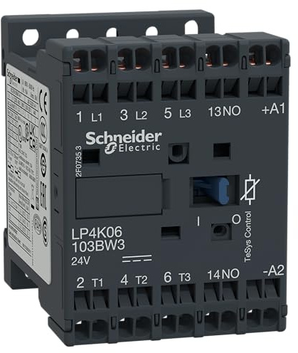 Schneider Electric TeSyS K Schütz 24V dc-Spule, 3-polig, 690V / 9 A 1.8 W 1 Schließer Motorsteuerung,