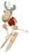 Schwingfigur Elch mit Ski 16cm