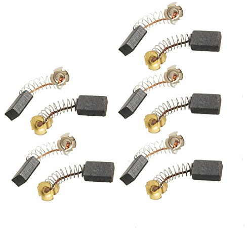 sourcing map 5 Paires Charbon Balais Moteur Carbone Brosse US-SA-AJD-09164 15mm x 10mm x 6mm pour Électroportatif Outil