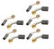 sourcing map US-SA-AJD-09164 5 Pares Piezas 15mm x 10mm x 6mm Motor Carbono Escobillas para Eléctrica Herramienta