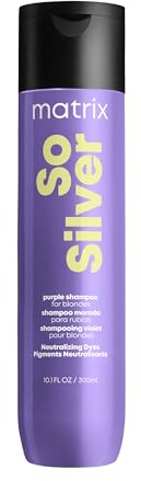 Matrix So Silver Purple Shampoo - Neutralizes Yellow Tones, Color Depositing, Brightening & Toning, Strengthens and Adds Shine, For Color Treated, Blonde, White and Platinum Hair, Vegan, 10.1 Fl Oz