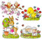 alles-meine.de GmbH 1 Bogen: Fensterbild - Ostern Frühling - Osterhasen & Schäfchen & Küken & Osterei - Hasen - statisch haftend - Sticker Fenstersticker/z.B. für Fenster und S..