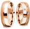 Eheringe Trauringe Rotgold Set AMOONIC mit Zirkonia Freundschaftsringe Paarpreis Verlobungsringe Partnerringe Silber vergoldet Ringpaar Hochzeitsringe Eheringe 6mm FF382VGRTZIFA-5060