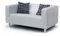 Collection AB 2-Sitzer Sofa Cube 135 x 85 x 65 cm, PU, weiß