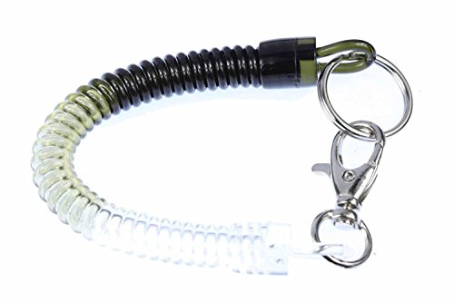 Miniblings Spiral Schlüsselanhänger Spirale Gummi Schlüsselkette Geldbörse braun beige weiß - Handmade Modeschmuck I I Anhänger Schlüsselring Schlüsselband Keyring
