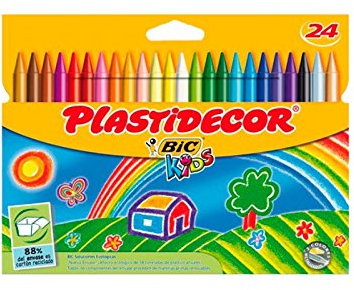 Plastidecor - Estuche de 24 ceras de colores