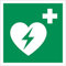 Werbepunkt. AED Rettungszeichen Rettungswegschild Aufkleber Nachleuchtend ASR A1.3 150 x150 mm Grün Aluminium Standard Sicherheitsschild