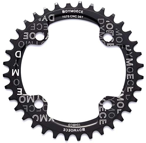 Dymoece Rundes Kettenblatt 104BCD 32T 34T 36T 38T schmales breites Einzel-Kettenblatt für 8 9 10 11 12 Gang MTB Mountainbike Rennrad BMX