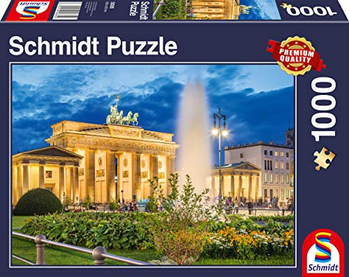 Schmidt Spiele Puzzle 58385 Brandenburger Tor, Berlin, 1000 Teile Puzzle, bunt