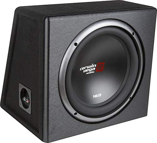 Cerwin-Vega Mobile CERXE10SV XED Series XE10SV Single 10-Inch Subwoofer in Loaded Enclosure, Black