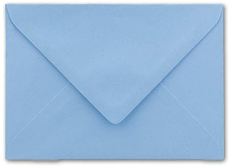 50 DIN C6 Briefumschläge hellblau 11,4 x 16,2 cm 90 g/m² Nassklebung Post-Umschläge ohne Fenster ideal für Weihnachten Grußkarten Einladungen von Ihrem Glüxx-Agent