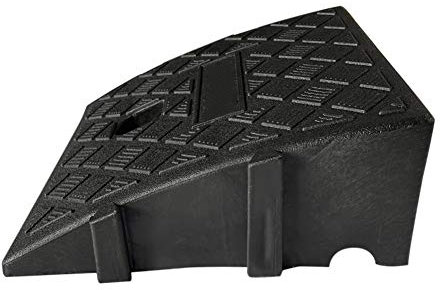 Auto Rampen Bordsteinrampen,Auffahrrampe Schwellenbrücke Schwellenrampe,Schwerlast Kunststoff Schwellenrampen Satz für Autoanhänger LKW Fahrrad Motorrad Rampe (Schwarz,25×27×13cm)