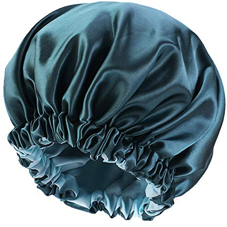 Satin Bonnet Silk Bonnet Hair Bonnet For Sleeping Satin Bonnet For Natural Hair Bonnets For Women Silk Bonnet For Natural Hair, Blauer Zirkonia, Einheitsgröße