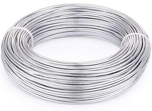 CABLEPELADO Alambre de Hierro Galvanizado, Alambra Floral, alambre de manualidades, Rollo Alambre de Acero plastificado, Alambre Atar Flexible, Alambre Bricolaje, Diámetro 0.5 mm, Longitud 50 metros