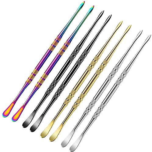 8 piezas Herramienta para tallar cera, 12,5 cm Acero inoxidable Herramienta de cuchara para esculpir Kit de herramientas para raspar cera Escultura de arcilla Limpiapipas Herramienta de limpieza