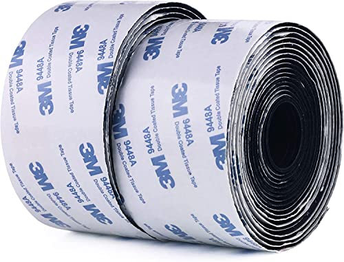 3M Klettband Selbstklebend 50MM X 600CM Extra Stark Schwarz Strapazierfähig Selbstklebende Rückseite Nylongewebeverschluss Klebestreifenband für Basteln Heimwerkerprojekte und Reparaturen