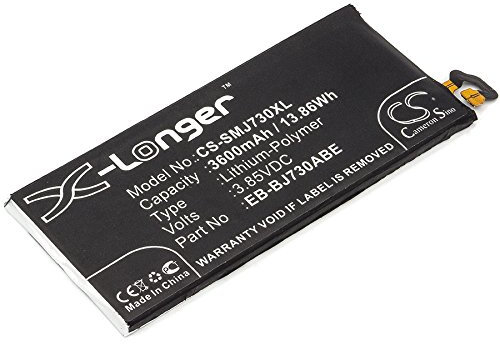 TECHTEK Batterie 3600mAh Compatible avec [Samsung] pour Galaxy J7 2017, pour Galaxy J7 2017 Duos TD-LTE, pour 7 TD-LTE, pour Pro, pour Pro Duos, pour pour SM-J730F/DS, pour SM-J730FM/DS, pour SM-J730