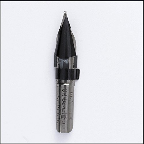 Brause 152010B - Packung mit 15 Ornamentfedern 1mm, mit Reservoir, für Überschriften und Ornament, ideal für Kalligraphie, 1 Box