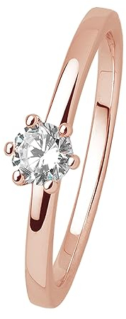 XENOX XS7383R/54 Damen Ring Sterling-Silber 925 Rose Zirkonia 17,2 mm Größe 54