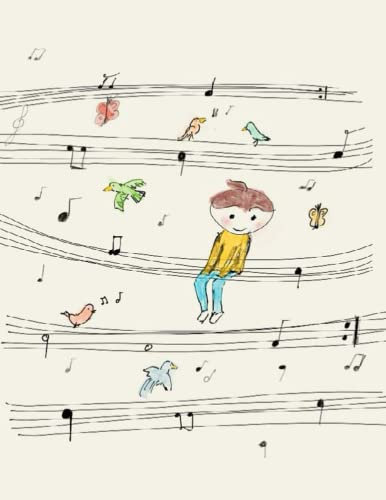 Notenheft für Kinder/ 64 Seiten Blanko-Notenpapier: Notenheft für Kinder & Anfänger viel Platz und großen Notenlinien | DIN A4