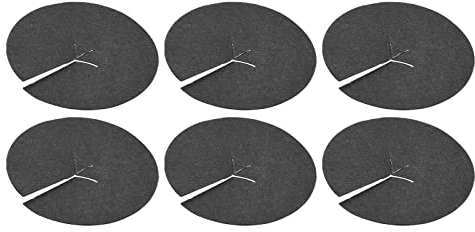 M METERXITY 12pz Pacciamatura Cerchio - Rotondo Non Tessuto Tessuto Albero Protezione Tappetino, Fioriera Barriera Controllo Erbacce, Applicazione Piante Esterni (5.4, Nero)