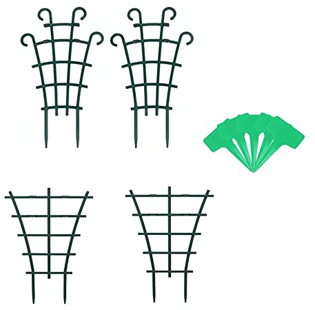 4 Stück Garten Pflanzenstütze,DIY Pflanzenstütze,Pflanzenklammern Rankhilfe,Stützrahmen für wachsende Pflanzen,Rankhilfe für Kletterpflanzen,Rankhilfe Erbsen,Kletterhilfe für Pflanzen klein