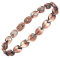 EnerCoppeX 3500 Gauss Bracelet de Cheville Magnétique Femme 99,99% Cuivre Pur Bracelet de Cheville Magnétique Femme Design Classique Amour Signification Beauté et Amour, 24.5 cm, Acier inoxydable