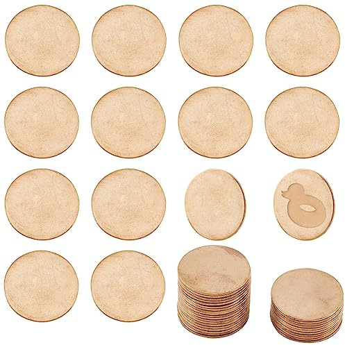 PH PandaHall 30 Stück Messing Stempelrohlinge 25mm (1 Zoll) Kreis Metallanhänger Goldener Massiver Rohling Münzen Schmuck Stempelscheiben Runde Rohlinge Anhänger Für Ohrringe Anhänger Anhänger