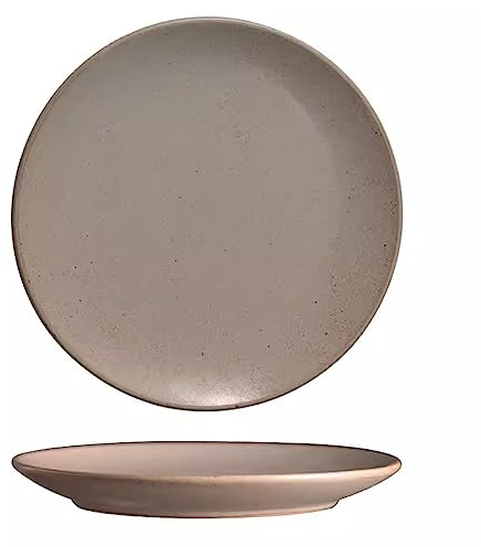 Meiiron Piatti in Ceramica for Feste - Piatti Piani da 7 Pollici, Piatti Piani Marroni Vintage, for cibi Caldi e Freddi, Ideali for ristoranti