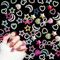 3D Pearl Nail Charms,400 Pcs Colorful Pearls Nail Art Charms Love Heart Moon Star Bow Nail Art Decorations Nail Gems Accessories for Nail Design DIY Jewellery Making (Multi-colored C)