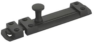 Golden Grace Security Door Slide Bolt Tower in Matt Black Finish, Patio Lock, Garage Backyard Gates - Pack of 1-100mm 4
